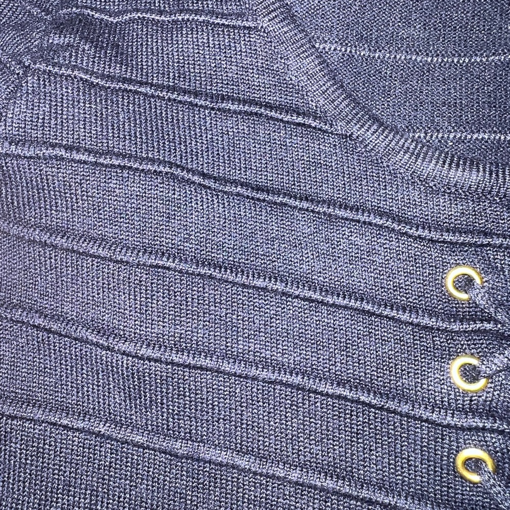 XOXO Navy and Green Plaid Midi Dress - Picture 4 of 7